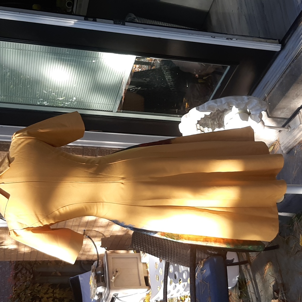 Handpainted By Me Scenic Print Yellow Dress - Picture 7 of 14